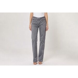 Andrea Rosati MOVE Quiet Luxury Shimmer Gray Stretch Women's Pants Sateen SZ 10